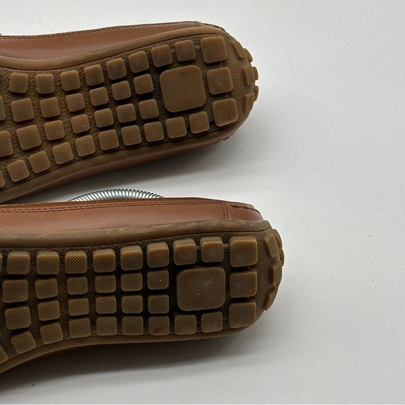 Van Heusen Size 8.5 M Drive Brown Memory Foam Bronze Accent Slip On Dress Shoe - Picture 10 of 12